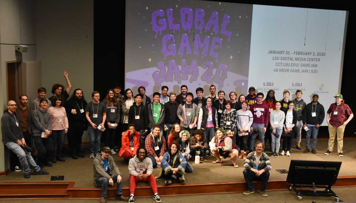 Group photo of LSU GGJ 20 participants