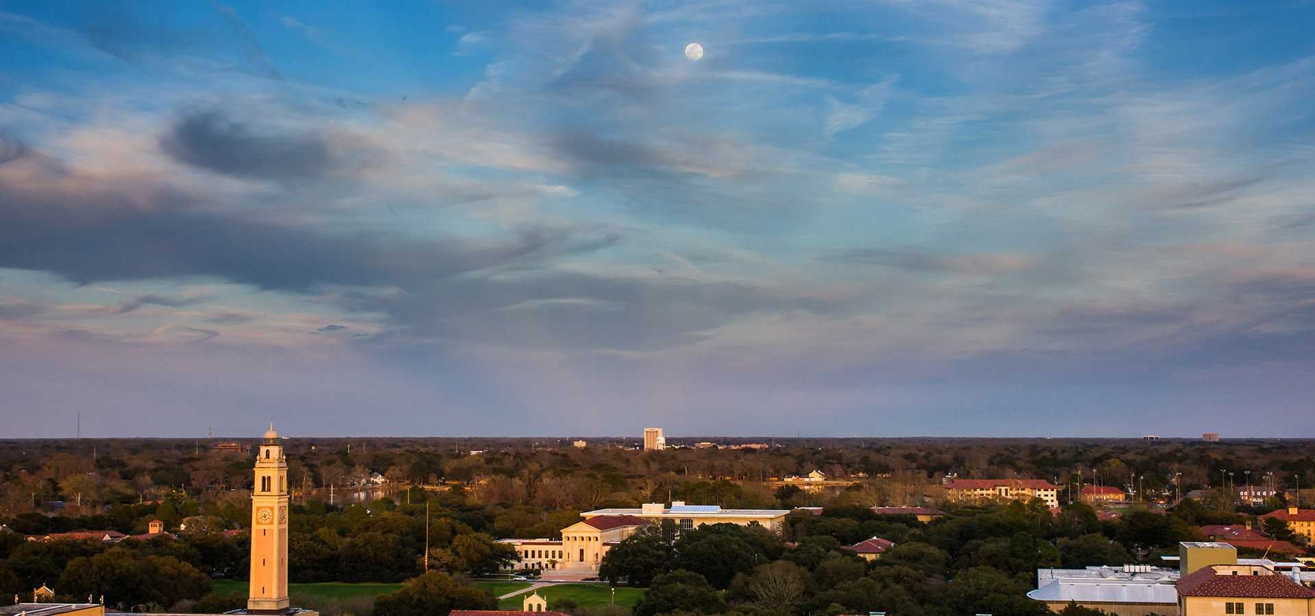 Louisiana State University (LSU) arial view of campus