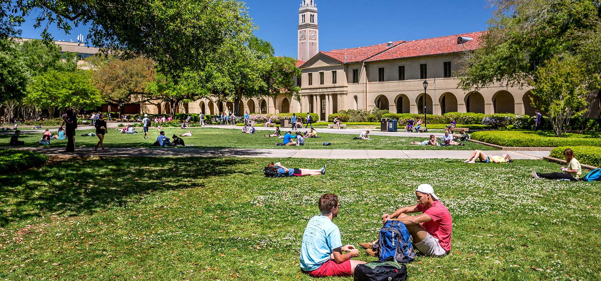 Louisiana State University (LSU) students in Quad