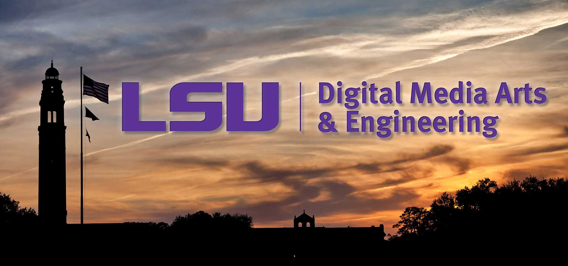 Louisiana State University (LSU) Memorial Tower during sunset